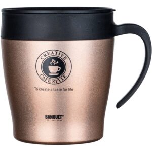 Banquet Termohrnek cestovní TAZZA 330 ml, hnědá