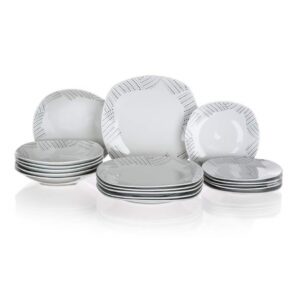 BANQUET Sada talířů square CHARME, 18 ks
